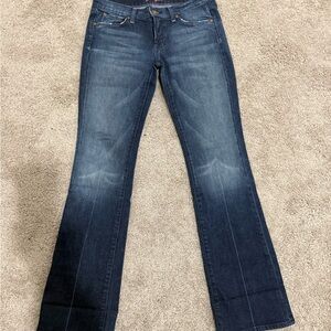 7 For All Mankind Dark Blue Flare Jeans